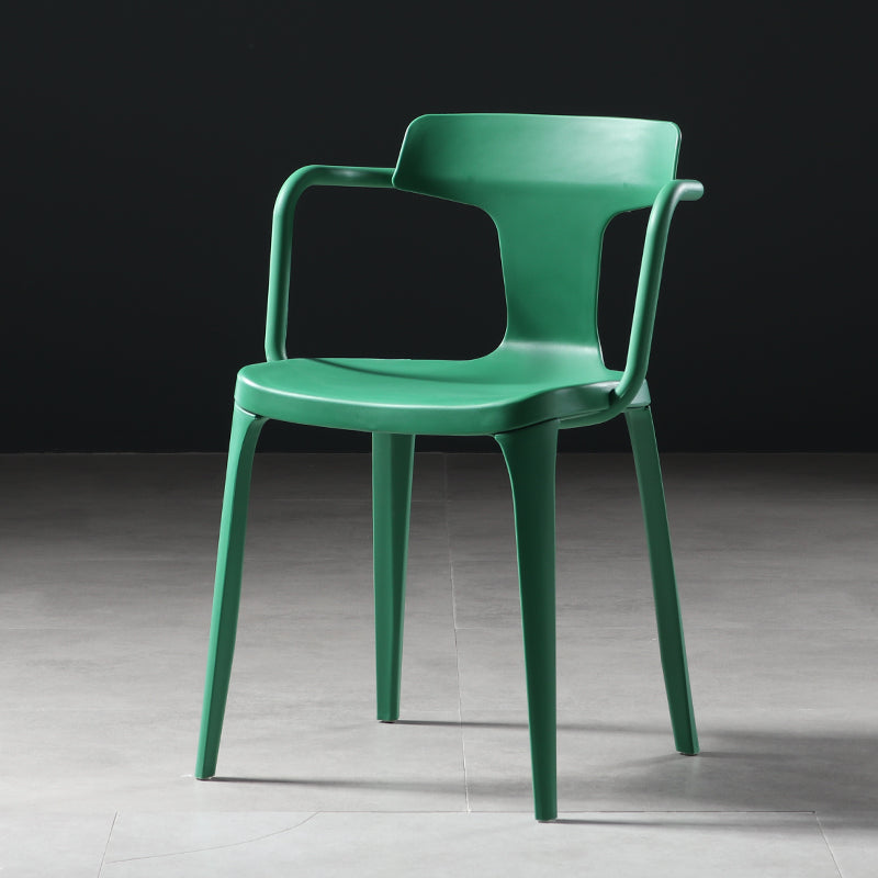 Contemporary Style Plastic Dining Chairs Dining Arm Side Chairs for Kitchen Green 1 Piece Clearhalo ' kitchen&dining_furn' 'Dining Chairs' 'Dining Tables & Seating' 'dining_chair' 'furn' 'furn_dining_chair' 'Furniture' 'furniture_dining_chair' 'Kitchen & Dining Furniture' 'kitchen' 4037653
