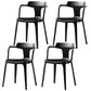 Contemporary Style Plastic Dining Chairs Dining Arm Side Chairs for Kitchen Black 4 Piece Set Clearhalo ' kitchen&dining_furn' 'Dining Chairs' 'Dining Tables & Seating' 'dining_chair' 'furn' 'furn_dining_chair' 'Furniture' 'furniture_dining_chair' 'Kitchen & Dining Furniture' 'kitchen' 4037663
