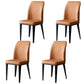 Scandinavian Indoor Side Chair Metal Upholstered Solid Back Dining Room Chair Coffee 4 Piece Set Clearhalo ' kitchen&dining_furn' 'Dining Chairs' 'Dining Tables & Seating' 'dining_chair' 'furn' 'furn_dining_chair' 'Furniture' 'furniture_dining_chair' 'Kitchen & Dining Furniture' 'kitchen' 4037674
