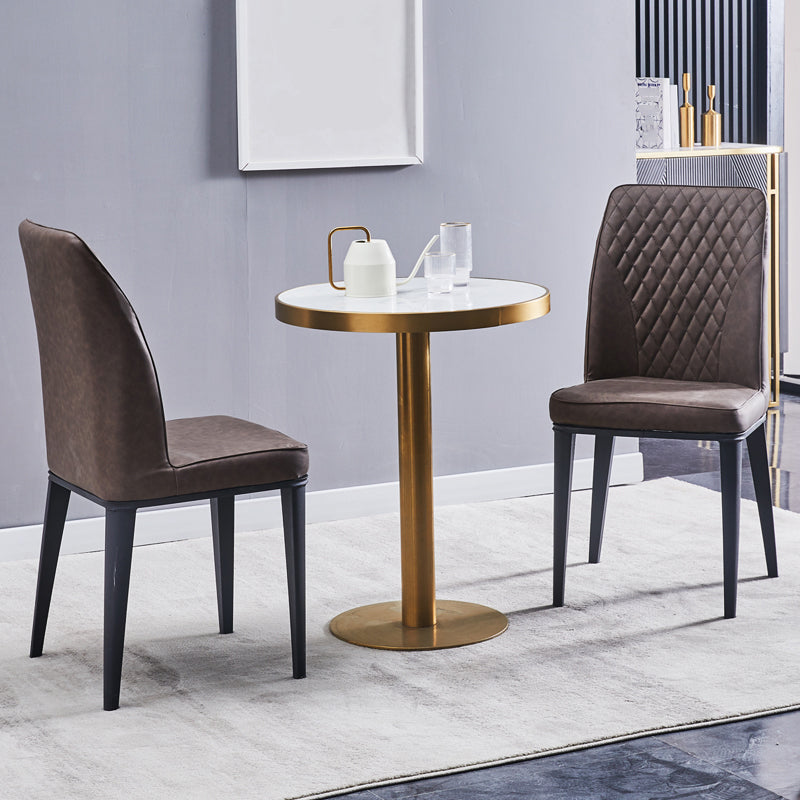 Scandinavian Indoor Side Chair Metal Upholstered Solid Back Dining Room Chair Clearhalo ' kitchen&dining_furn' 'Dining Chairs' 'Dining Tables & Seating' 'dining_chair' 'furn' 'furn_dining_chair' 'Furniture' 'furniture_dining_chair' 'Kitchen & Dining Furniture' 'kitchen' 4037677