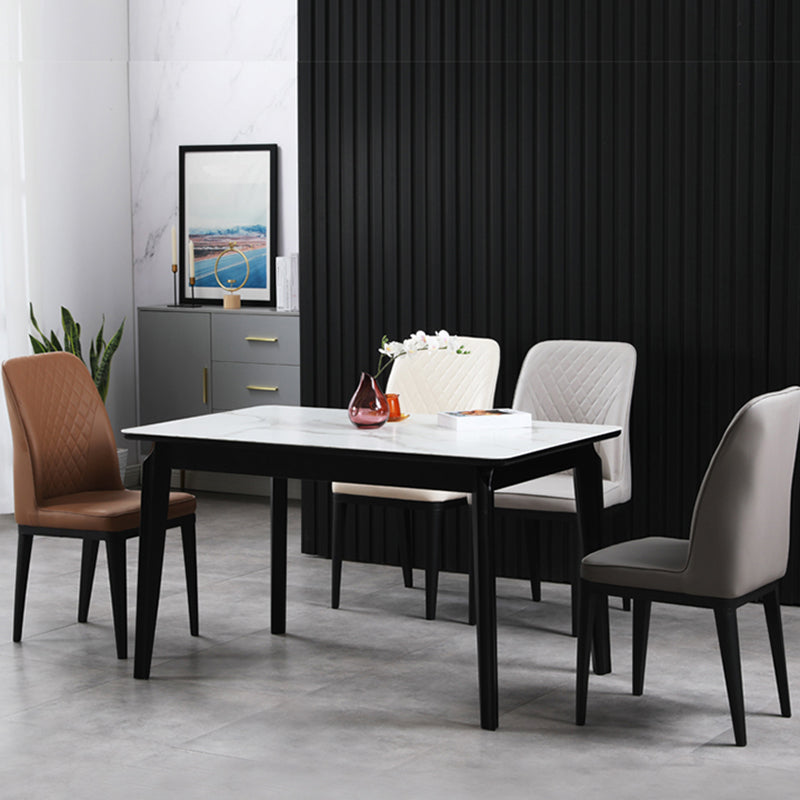Scandinavian Indoor Side Chair Metal Upholstered Solid Back Dining Room Chair Clearhalo ' kitchen&dining_furn' 'Dining Chairs' 'Dining Tables & Seating' 'dining_chair' 'furn' 'furn_dining_chair' 'Furniture' 'furniture_dining_chair' 'Kitchen & Dining Furniture' 'kitchen' 4037679