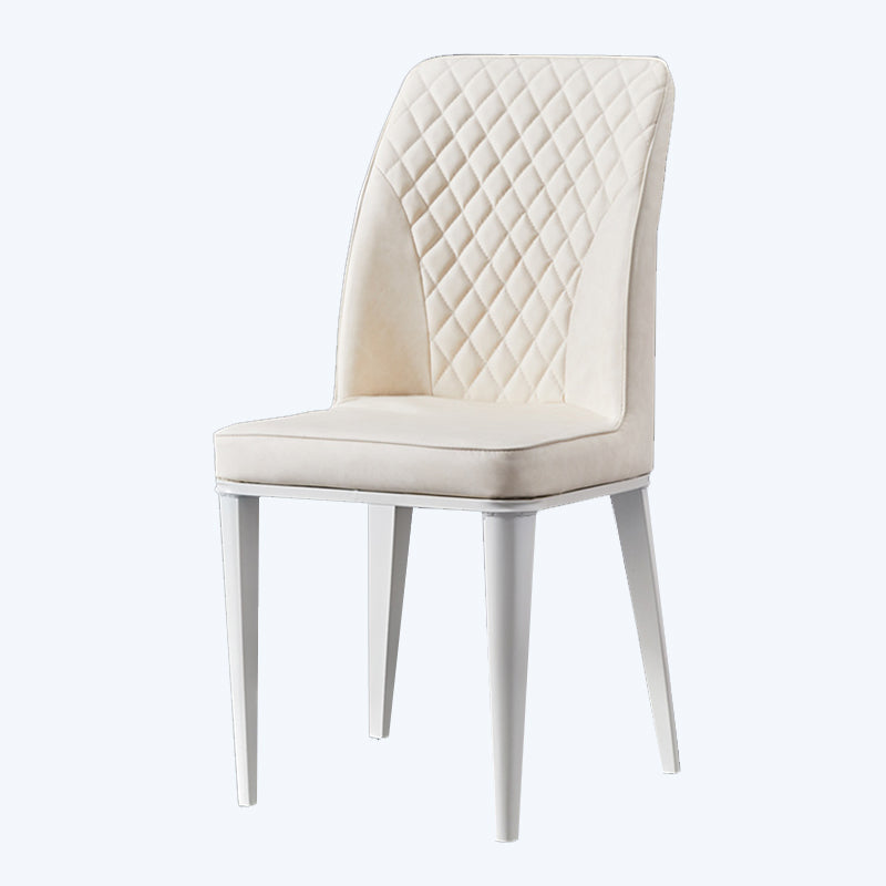 Scandinavian Indoor Side Chair Metal Upholstered Solid Back Dining Room Chair Clearhalo ' kitchen&dining_furn' 'Dining Chairs' 'Dining Tables & Seating' 'dining_chair' 'furn' 'furn_dining_chair' 'Furniture' 'furniture_dining_chair' 'Kitchen & Dining Furniture' 'kitchen' 4037681