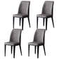 Scandinavian Indoor Side Chair Metal Upholstered Solid Back Dining Room Chair Dark Gray 4 Piece Set Clearhalo ' kitchen&dining_furn' 'Dining Chairs' 'Dining Tables & Seating' 'dining_chair' 'furn' 'furn_dining_chair' 'Furniture' 'furniture_dining_chair' 'Kitchen & Dining Furniture' 'kitchen' 4037685