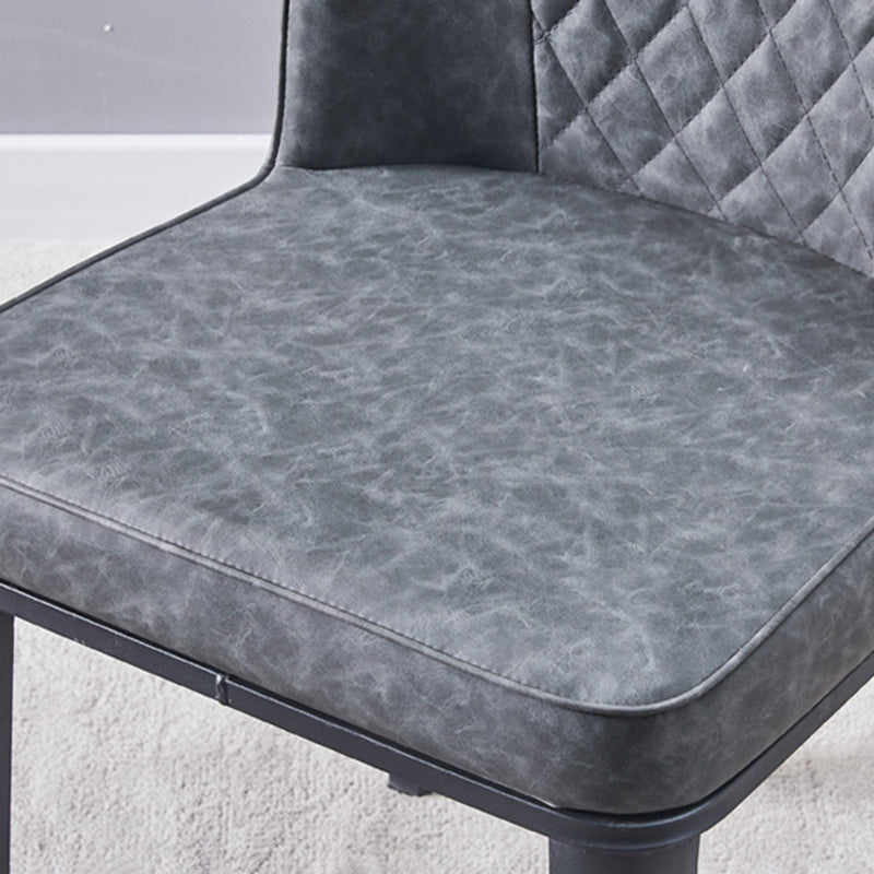 Scandinavian Indoor Side Chair Metal Upholstered Solid Back Dining Room Chair Clearhalo ' kitchen&dining_furn' 'Dining Chairs' 'Dining Tables & Seating' 'dining_chair' 'furn' 'furn_dining_chair' 'Furniture' 'furniture_dining_chair' 'Kitchen & Dining Furniture' 'kitchen' 4037686