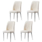 Scandinavian Indoor Side Chair Metal Upholstered Solid Back Dining Room Chair Beige 4 Piece Set Clearhalo ' kitchen&dining_furn' 'Dining Chairs' 'Dining Tables & Seating' 'dining_chair' 'furn' 'furn_dining_chair' 'Furniture' 'furniture_dining_chair' 'Kitchen & Dining Furniture' 'kitchen' 4037698