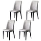 Scandinavian Indoor Side Chair Metal Upholstered Solid Back Dining Room Chair Grey 4 Piece Set Clearhalo ' kitchen&dining_furn' 'Dining Chairs' 'Dining Tables & Seating' 'dining_chair' 'furn' 'furn_dining_chair' 'Furniture' 'furniture_dining_chair' 'Kitchen & Dining Furniture' 'kitchen' 4037701