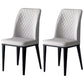 Scandinavian Indoor Side Chair Metal Upholstered Solid Back Dining Room Chair Grey 2 Piece Set Clearhalo ' kitchen&dining_furn' 'Dining Chairs' 'Dining Tables & Seating' 'dining_chair' 'furn' 'furn_dining_chair' 'Furniture' 'furniture_dining_chair' 'Kitchen & Dining Furniture' 'kitchen' 4037703