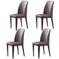 Scandinavian Indoor Side Chair Metal Upholstered Solid Back Dining Room Chair Brown 4 Piece Set Clearhalo ' kitchen&dining_furn' 'Dining Chairs' 'Dining Tables & Seating' 'dining_chair' 'furn' 'furn_dining_chair' 'Furniture' 'furniture_dining_chair' 'Kitchen & Dining Furniture' 'kitchen' 4037707