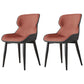 Contemporary Indoor Arm Chair Wingback Upholstered Metal Dining Room Chair Orange 2 Piece Set Clearhalo ' kitchen&dining_furn' 'Dining Chairs' 'Dining Tables & Seating' 'dining_chair' 'furn' 'furn_dining_chair' 'Furniture' 'furniture_dining_chair' 'Kitchen & Dining Furniture' 'kitchen' 4037727