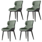 Contemporary Indoor Arm Chair Wingback Upholstered Metal Dining Room Chair Light Green 4 Piece Set Clearhalo ' kitchen&dining_furn' 'Dining Chairs' 'Dining Tables & Seating' 'dining_chair' 'furn' 'furn_dining_chair' 'Furniture' 'furniture_dining_chair' 'Kitchen & Dining Furniture' 'kitchen' 4037730