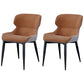 Contemporary Indoor Arm Chair Wingback Upholstered Metal Dining Room Chair Khaki 2 Piece Set Clearhalo ' kitchen&dining_furn' 'Dining Chairs' 'Dining Tables & Seating' 'dining_chair' 'furn' 'furn_dining_chair' 'Furniture' 'furniture_dining_chair' 'Kitchen & Dining Furniture' 'kitchen' 4037738