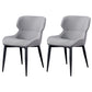 Contemporary Indoor Arm Chair Wingback Upholstered Metal Dining Room Chair Light Gray 2 Piece Set Clearhalo ' kitchen&dining_furn' 'Dining Chairs' 'Dining Tables & Seating' 'dining_chair' 'furn' 'furn_dining_chair' 'Furniture' 'furniture_dining_chair' 'Kitchen & Dining Furniture' 'kitchen' 4037741