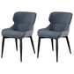 Contemporary Indoor Arm Chair Wingback Upholstered Metal Dining Room Chair Blue 2 Piece Set Clearhalo ' kitchen&dining_furn' 'Dining Chairs' 'Dining Tables & Seating' 'dining_chair' 'furn' 'furn_dining_chair' 'Furniture' 'furniture_dining_chair' 'Kitchen & Dining Furniture' 'kitchen' 4037750