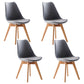 Scandinavian Indoor Side Chair Solid Back Upholstered Dining Room Chair with Wood Legs Grey Set of 4 Clearhalo ' kitchen&dining_furn' 'Dining Chairs' 'Dining Tables & Seating' 'dining_chair' 'Furniture' 'furniture_dining_chair' 'Kitchen & Dining Furniture' 'kitchen' 4037762