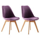 Scandinavian Indoor Side Chair Solid Back Upholstered Dining Room Chair with Wood Legs Purple Set of 2 Clearhalo ' kitchen&dining_furn' 'Dining Chairs' 'Dining Tables & Seating' 'dining_chair' 'Furniture' 'furniture_dining_chair' 'Kitchen & Dining Furniture' 'kitchen' 4037773