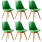 Scandinavian Indoor Side Chair Solid Back Upholstered Dining Room Chair with Wood Legs Green Set of 6 Clearhalo ' kitchen&dining_furn' 'Dining Chairs' 'Dining Tables & Seating' 'dining_chair' 'Furniture' 'furniture_dining_chair' 'Kitchen & Dining Furniture' 'kitchen' 4037775