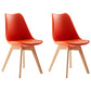Scandinavian Indoor Side Chair Solid Back Upholstered Dining Room Chair with Wood Legs Orange Set of 2 Clearhalo ' kitchen&dining_furn' 'Dining Chairs' 'Dining Tables & Seating' 'dining_chair' 'Furniture' 'furniture_dining_chair' 'Kitchen & Dining Furniture' 'kitchen' 4037782