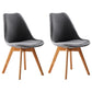 Scandinavian Indoor Side Chair Solid Back Upholstered Dining Room Chair with Wood Legs Dark Gray Set of 2 Clearhalo ' kitchen&dining_furn' 'Dining Chairs' 'Dining Tables & Seating' 'dining_chair' 'Furniture' 'furniture_dining_chair' 'Kitchen & Dining Furniture' 'kitchen' 4037785