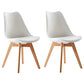 Scandinavian Indoor Side Chair Solid Back Upholstered Dining Room Chair with Wood Legs White Set of 2 Clearhalo ' kitchen&dining_furn' 'Dining Chairs' 'Dining Tables & Seating' 'dining_chair' 'Furniture' 'furniture_dining_chair' 'Kitchen & Dining Furniture' 'kitchen' 4037794