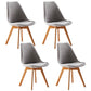 Scandinavian Indoor Side Chair Solid Back Upholstered Dining Room Chair with Wood Legs Light Gray Set of 4 Clearhalo ' kitchen&dining_furn' 'Dining Chairs' 'Dining Tables & Seating' 'dining_chair' 'Furniture' 'furniture_dining_chair' 'Kitchen & Dining Furniture' 'kitchen' 4037798