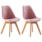 Scandinavian Indoor Side Chair Solid Back Upholstered Dining Room Chair with Wood Legs Nude Pink Set of 2 Clearhalo ' kitchen&dining_furn' 'Dining Chairs' 'Dining Tables & Seating' 'dining_chair' 'Furniture' 'furniture_dining_chair' 'Kitchen & Dining Furniture' 'kitchen' 4037806