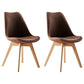 Scandinavian Indoor Side Chair Solid Back Upholstered Dining Room Chair with Wood Legs Coffee Set of 2 Clearhalo ' kitchen&dining_furn' 'Dining Chairs' 'Dining Tables & Seating' 'dining_chair' 'Furniture' 'furniture_dining_chair' 'Kitchen & Dining Furniture' 'kitchen' 4037809