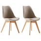 Scandinavian Indoor Side Chair Solid Back Upholstered Dining Room Chair with Wood Legs Beige-Yellow Set of 2 Clearhalo ' kitchen&dining_furn' 'Dining Chairs' 'Dining Tables & Seating' 'dining_chair' 'Furniture' 'furniture_dining_chair' 'Kitchen & Dining Furniture' 'kitchen' 4037812