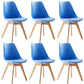 Scandinavian Indoor Side Chair Solid Back Upholstered Dining Room Chair with Wood Legs Sky Blue Set of 6 Clearhalo ' kitchen&dining_furn' 'Dining Chairs' 'Dining Tables & Seating' 'dining_chair' 'Furniture' 'furniture_dining_chair' 'Kitchen & Dining Furniture' 'kitchen' 4037814