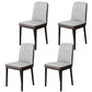 Scandinavian Indoor Side Chair Parsons Back Upholstered Metal Dining Room Chair Dark Gray-Black 4 Piece Set Black Clearhalo ' kitchen&dining_furn' 'Dining Chairs' 'Dining Tables & Seating' 'dining_chair' 'furn' 'furn_dining_chair' 'Furniture' 'furniture_dining_chair' 'Kitchen & Dining Furniture' 'kitchen' 4037818
