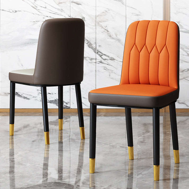 Scandinavian Indoor Side Chair Parsons Back Upholstered Metal Dining Room Chair Clearhalo ' kitchen&dining_furn' 'Dining Chairs' 'Dining Tables & Seating' 'dining_chair' 'furn' 'furn_dining_chair' 'Furniture' 'furniture_dining_chair' 'Kitchen & Dining Furniture' 'kitchen' 4037823