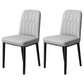 Scandinavian Indoor Side Chair Parsons Back Upholstered Metal Dining Room Chair Dark Gray 2 Piece Set Black Clearhalo ' kitchen&dining_furn' 'Dining Chairs' 'Dining Tables & Seating' 'dining_chair' 'furn' 'furn_dining_chair' 'Furniture' 'furniture_dining_chair' 'Kitchen & Dining Furniture' 'kitchen' 4037833