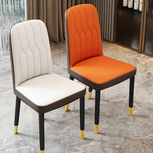 Scandinavian Indoor Side Chair Parsons Back Upholstered Metal Dining Room Chair Clearhalo ' kitchen&dining_furn' 'Dining Chairs' 'Dining Tables & Seating' 'dining_chair' 'furn' 'furn_dining_chair' 'Furniture' 'furniture_dining_chair' 'Kitchen & Dining Furniture' 'kitchen' 4037834