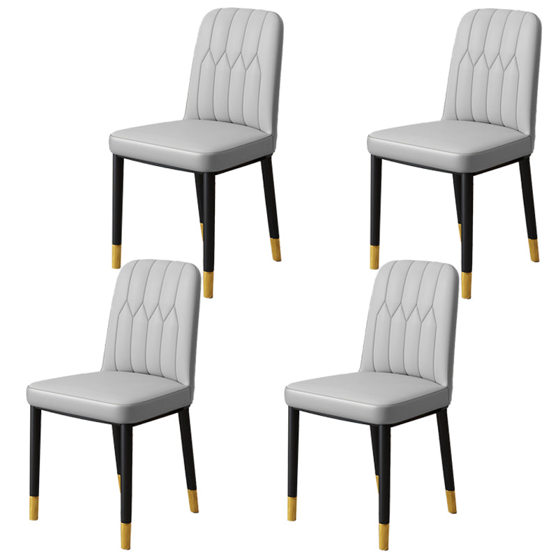 Scandinavian Indoor Side Chair Parsons Back Upholstered Metal Dining Room Chair Dark Gray 4 Piece Set Brass Gold Clearhalo ' kitchen&dining_furn' 'Dining Chairs' 'Dining Tables & Seating' 'dining_chair' 'furn' 'furn_dining_chair' 'Furniture' 'furniture_dining_chair' 'Kitchen & Dining Furniture' 'kitchen' 4037835