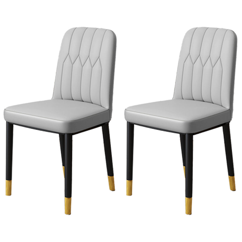 Scandinavian Indoor Side Chair Parsons Back Upholstered Metal Dining Room Chair Dark Gray 2 Piece Set Brass Gold Clearhalo ' kitchen&dining_furn' 'Dining Chairs' 'Dining Tables & Seating' 'dining_chair' 'furn' 'furn_dining_chair' 'Furniture' 'furniture_dining_chair' 'Kitchen & Dining Furniture' 'kitchen' 4037837