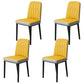 Scandinavian Indoor Side Chair Parsons Back Upholstered Metal Dining Room Chair Yellow-Gray 4 Piece Set Black Clearhalo ' kitchen&dining_furn' 'Dining Chairs' 'Dining Tables & Seating' 'dining_chair' 'furn' 'furn_dining_chair' 'Furniture' 'furniture_dining_chair' 'Kitchen & Dining Furniture' 'kitchen' 4037838