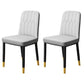Scandinavian Indoor Side Chair Parsons Back Upholstered Metal Dining Room Chair Light Gray 2 Piece Set Brass Gold Clearhalo ' kitchen&dining_furn' 'Dining Chairs' 'Dining Tables & Seating' 'dining_chair' 'furn' 'furn_dining_chair' 'Furniture' 'furniture_dining_chair' 'Kitchen & Dining Furniture' 'kitchen' 4037846