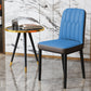 Scandinavian Indoor Side Chair Parsons Back Upholstered Metal Dining Room Chair Blue-Brown 1 Piece Black Clearhalo ' kitchen&dining_furn' 'Dining Chairs' 'Dining Tables & Seating' 'dining_chair' 'furn' 'furn_dining_chair' 'Furniture' 'furniture_dining_chair' 'Kitchen & Dining Furniture' 'kitchen' 4037854