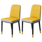 Scandinavian Indoor Side Chair Parsons Back Upholstered Metal Dining Room Chair Yellow-Gray 2 Piece Set Brass Gold Clearhalo ' kitchen&dining_furn' 'Dining Chairs' 'Dining Tables & Seating' 'dining_chair' 'furn' 'furn_dining_chair' 'Furniture' 'furniture_dining_chair' 'Kitchen & Dining Furniture' 'kitchen' 4037858