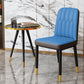 Scandinavian Indoor Side Chair Parsons Back Upholstered Metal Dining Room Chair Blue-Brown 1 Piece Brass Gold Clearhalo ' kitchen&dining_furn' 'Dining Chairs' 'Dining Tables & Seating' 'dining_chair' 'furn' 'furn_dining_chair' 'Furniture' 'furniture_dining_chair' 'Kitchen & Dining Furniture' 'kitchen' 4037860