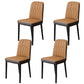 Scandinavian Indoor Side Chair Parsons Back Upholstered Metal Dining Room Chair Brown 4 Piece Set Black Clearhalo ' kitchen&dining_furn' 'Dining Chairs' 'Dining Tables & Seating' 'dining_chair' 'furn' 'furn_dining_chair' 'Furniture' 'furniture_dining_chair' 'Kitchen & Dining Furniture' 'kitchen' 4037868