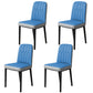 Scandinavian Indoor Side Chair Parsons Back Upholstered Metal Dining Room Chair Dark Blue-Gray 4 Piece Set Black Clearhalo ' kitchen&dining_furn' 'Dining Chairs' 'Dining Tables & Seating' 'dining_chair' 'furn' 'furn_dining_chair' 'Furniture' 'furniture_dining_chair' 'Kitchen & Dining Furniture' 'kitchen' 4037877