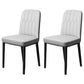 Scandinavian Indoor Side Chair Parsons Back Upholstered Metal Dining Room Chair Light Gray 2 Piece Set Black Clearhalo ' kitchen&dining_furn' 'Dining Chairs' 'Dining Tables & Seating' 'dining_chair' 'furn' 'furn_dining_chair' 'Furniture' 'furniture_dining_chair' 'Kitchen & Dining Furniture' 'kitchen' 4037882