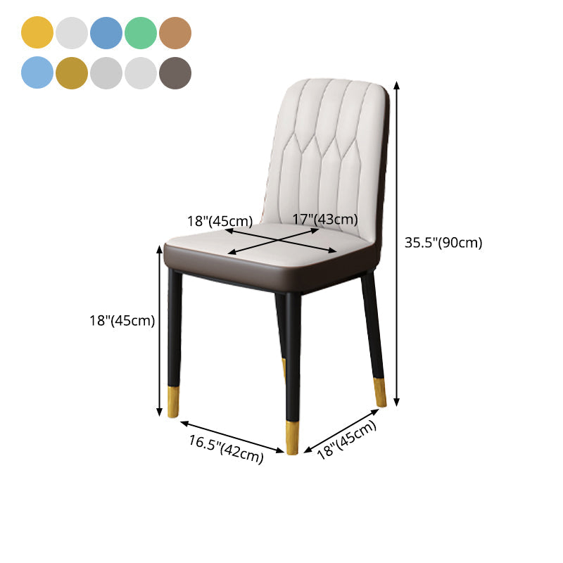 Scandinavian Indoor Side Chair Parsons Back Upholstered Metal Dining Room Chair Clearhalo ' kitchen&dining_furn' 'Dining Chairs' 'Dining Tables & Seating' 'dining_chair' 'furn' 'furn_dining_chair' 'Furniture' 'furniture_dining_chair' 'Kitchen & Dining Furniture' 'kitchen' 4037886