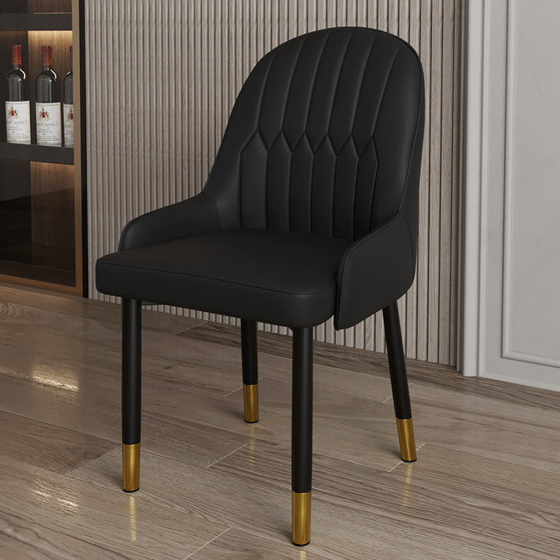 Scandinavian Metal Chairs Set Solid Back Arm Dining Room Kitchen Chair Black 1 Piece Brass Gold Clearhalo ' kitchen&dining_furn' 'Dining Chairs' 'Dining Tables & Seating' 'dining_chair' 'furn' 'furn_dining_chair' 'Furniture' 'furniture_dining_chair' 'Kitchen & Dining Furniture' 'kitchen' 4037919