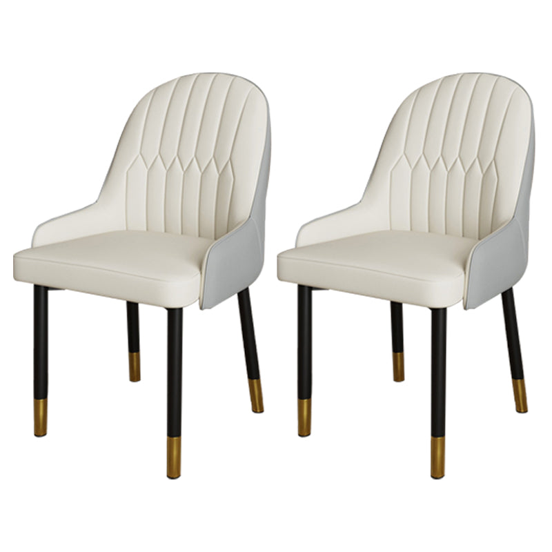 Scandinavian Metal Chairs Set Solid Back Arm Dining Room Kitchen Chair Gray-White 2 Piece Set Brass Gold Clearhalo ' kitchen&dining_furn' 'Dining Chairs' 'Dining Tables & Seating' 'dining_chair' 'furn' 'furn_dining_chair' 'Furniture' 'furniture_dining_chair' 'Kitchen & Dining Furniture' 'kitchen' 4037923