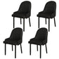 Scandinavian Metal Chairs Set Solid Back Arm Dining Room Kitchen Chair Black 4 Piece Set Black Clearhalo ' kitchen&dining_furn' 'Dining Chairs' 'Dining Tables & Seating' 'dining_chair' 'furn' 'furn_dining_chair' 'Furniture' 'furniture_dining_chair' 'Kitchen & Dining Furniture' 'kitchen' 4037927