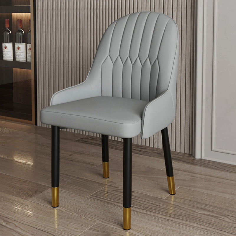 Scandinavian Metal Chairs Set Solid Back Arm Dining Room Kitchen Chair Grey 1 Piece Brass Gold Clearhalo ' kitchen&dining_furn' 'Dining Chairs' 'Dining Tables & Seating' 'dining_chair' 'furn' 'furn_dining_chair' 'Furniture' 'furniture_dining_chair' 'Kitchen & Dining Furniture' 'kitchen' 4037931