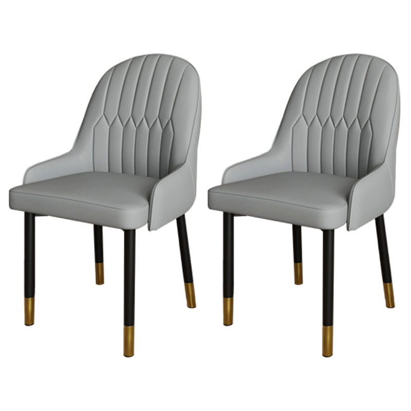 Scandinavian Metal Chairs Set Solid Back Arm Dining Room Kitchen Chair Grey 2 Piece Set Brass Gold Clearhalo ' kitchen&dining_furn' 'Dining Chairs' 'Dining Tables & Seating' 'dining_chair' 'furn' 'furn_dining_chair' 'Furniture' 'furniture_dining_chair' 'Kitchen & Dining Furniture' 'kitchen' 4037932
