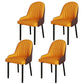 Scandinavian Metal Chairs Set Solid Back Arm Dining Room Kitchen Chair Khaki-Orange 4 Piece Set Black Clearhalo ' kitchen&dining_furn' 'Dining Chairs' 'Dining Tables & Seating' 'dining_chair' 'furn' 'furn_dining_chair' 'Furniture' 'furniture_dining_chair' 'Kitchen & Dining Furniture' 'kitchen' 4037942