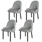 Scandinavian Metal Chairs Set Solid Back Arm Dining Room Kitchen Chair Grey 4 Piece Set Black Clearhalo ' kitchen&dining_furn' 'Dining Chairs' 'Dining Tables & Seating' 'dining_chair' 'furn' 'furn_dining_chair' 'Furniture' 'furniture_dining_chair' 'Kitchen & Dining Furniture' 'kitchen' 4037945